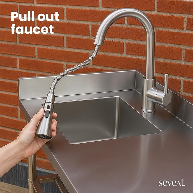 Stainless Steel Utility Sink Freestanding Laundry Sink - Image 5