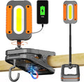 Rechargeable Work Light with Clamp, 3000LM Clip on Lamp with Magnet, Telescopic by Molrebe