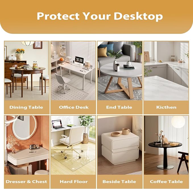 Round Frosted Table Cover Protector 28 Inch - 2mm Thick Waterproof PVC - Image 6