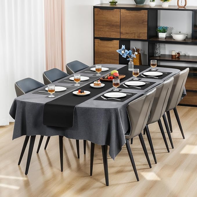 Myir JUN Placemats Set of 8, Dual Sided Faux Leather Placemats Place Mats Set - Image 3