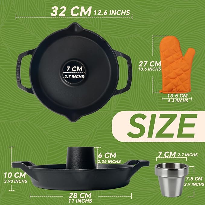 Cast Iron Chicken Roaster, Pre-Seasoned Vertical Poultry Roaster - Image 2