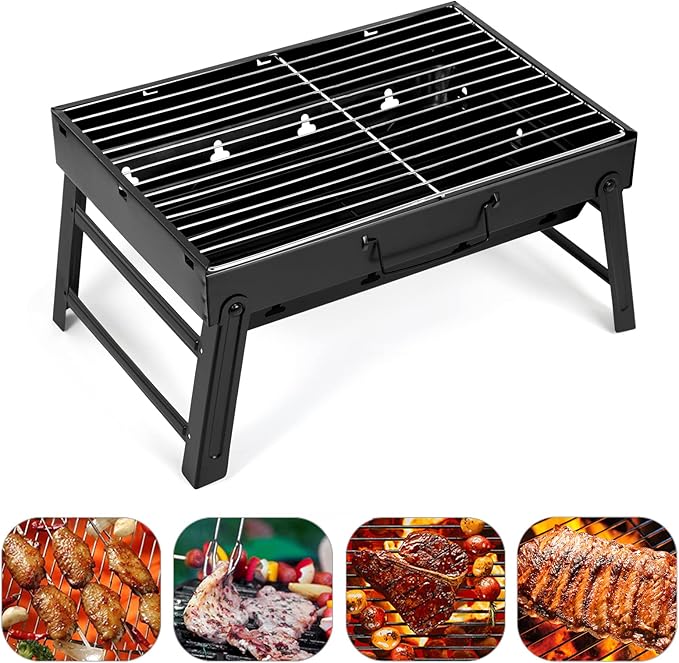 Barbecue Grill, Charcoal Grill Folding Portable Lightweight Barbecue Grill Tools by AGM