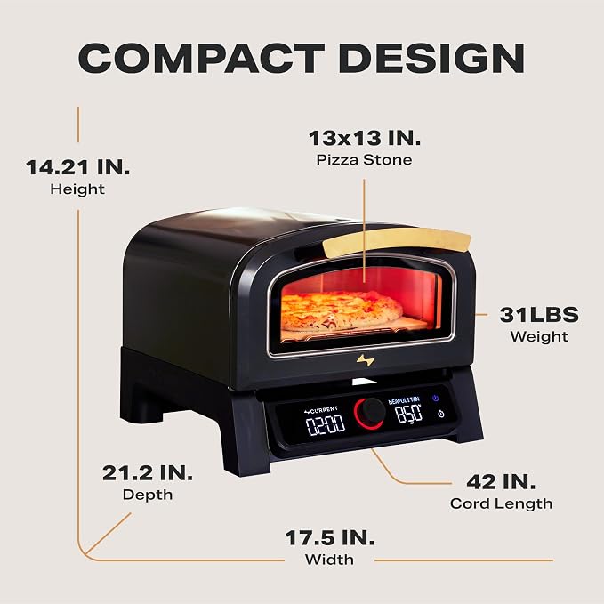 Current Model P Smart Electric Pizza Oven, 850°F Max, 8 Cooking Modes, App - Image 6