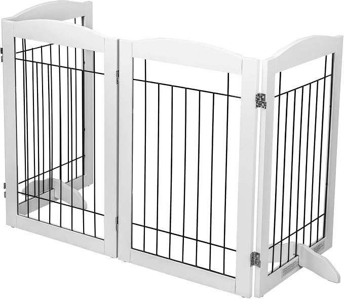 Spirich Free Standing Foldable Wire Pet Gate - Image 7
