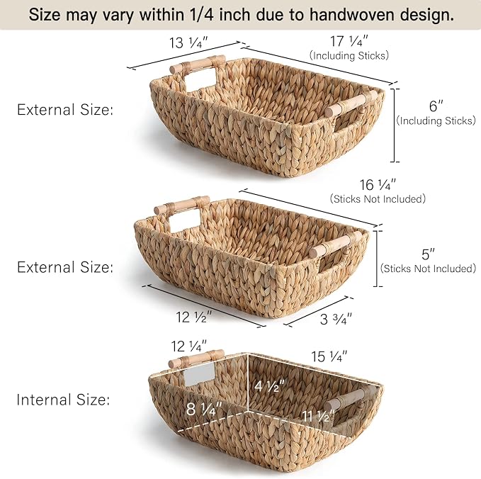 StorageWorks Hand-Woven Jumbo Storage Baskets - Image 2