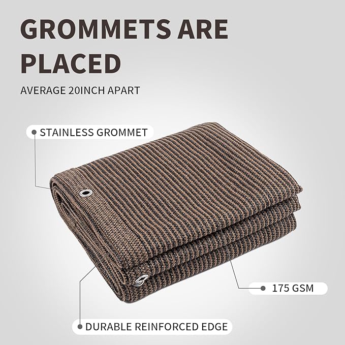 LOVE STORY Custom Size 3.3'x20' Brown Balcony Privacy Screen, UV Block Privacy - Image 6