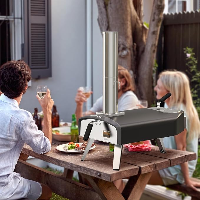 Mimiuo Outdoor Pizza Oven 12“ Wood Charcoal Fired Pizza Oven - Image 8