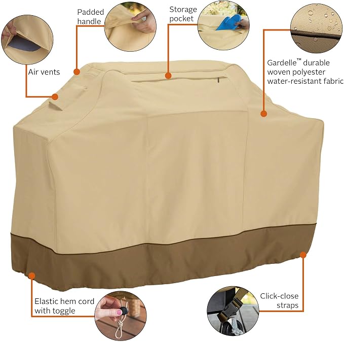 Classic Accessories Veranda Water-Resistant 80 Inch BBQ Grill Cover - Image 5