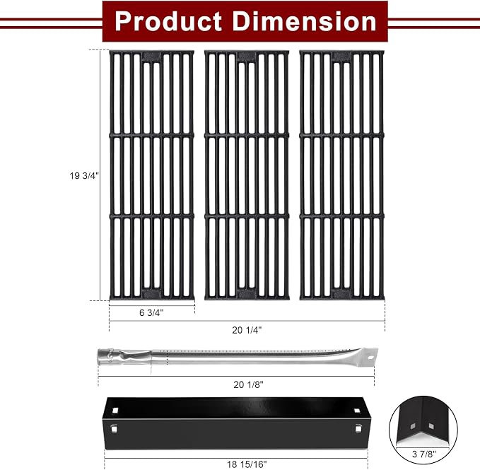 Hiorucet Grill Parts for CharGriller 5650, King-Griller 3008 5252 Gas Grills - Image 2