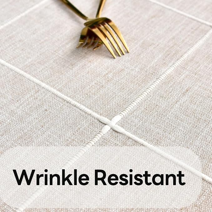 Heavy Duty Cotton Table Cloth for Square Table Farmhouse Vintage Tablecloth - Image 4