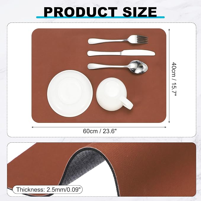 uxcell Silicone Mats for Kitchen Counter, 23.6" x 15.7" Non-Slip Countertop - Image 2