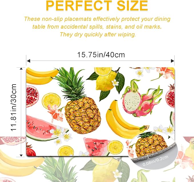 Fruit Placemats Set of 4 - Image 3