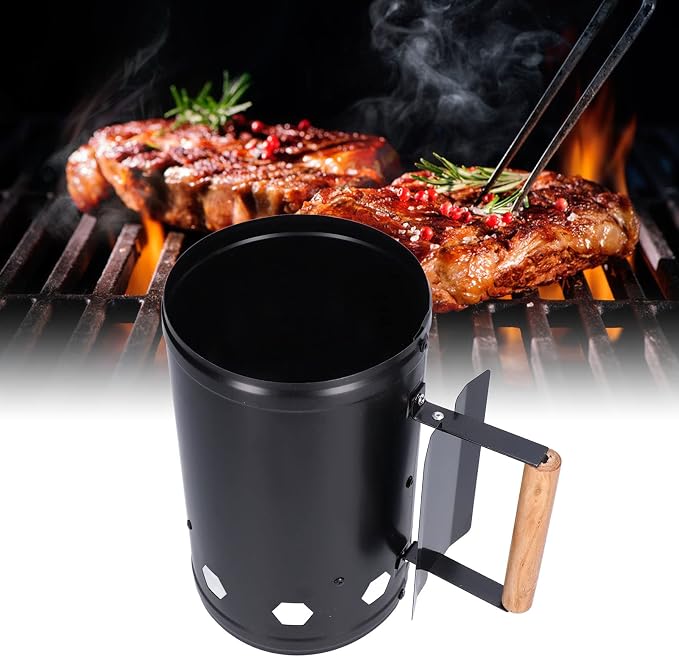 Charcoal Chimney Starter, Heavy Duty Steel BBQ Chimney Starter, BBQ Grill - Image 6