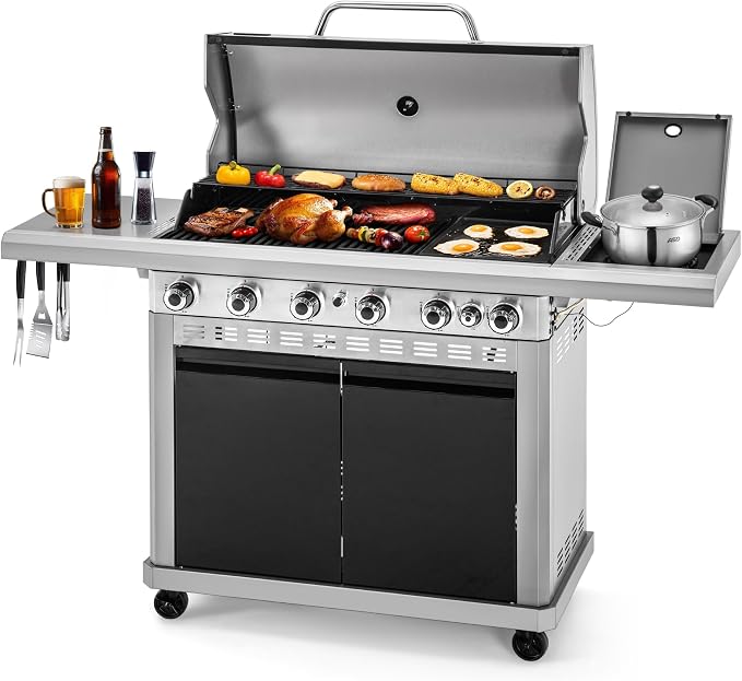 MFSTUDIO 7 Burner BBQ Gas Propane Grill by MFSTUDIO