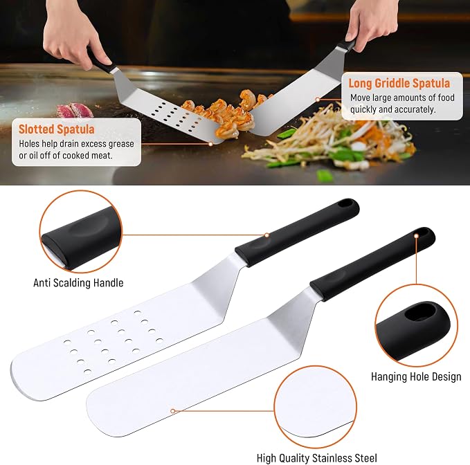 Griddle Accessries Kit, Grill BBQ Spatula Utensils Set - Image 3
