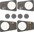 Faux Leather Waterproof Placemats Set of 8-Heat Resistant Non Slip and Scratch by Unknown