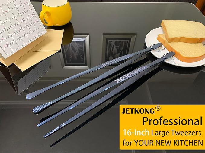 Tongs 16-Inch Stainless Steel 2-Pack in Navy Blue