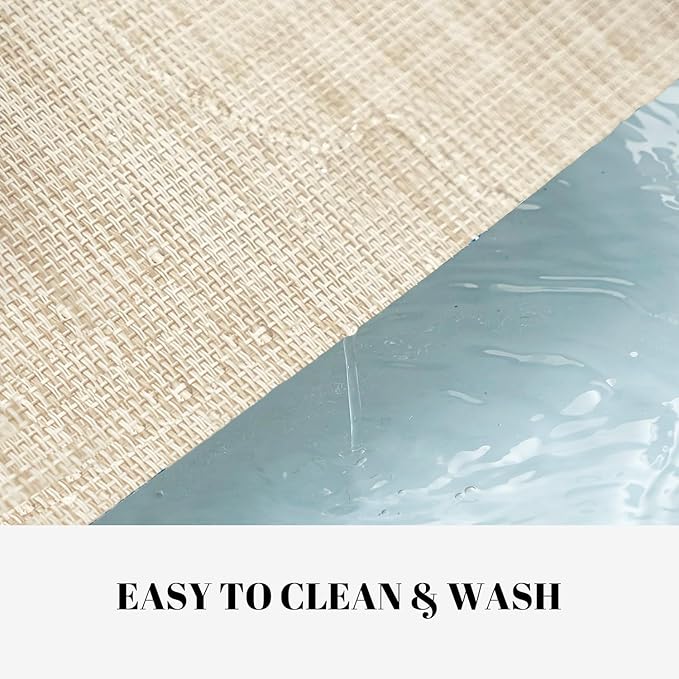Placemats Set of 6 Vinyl/Plastic Woven Place Mats - Image 3