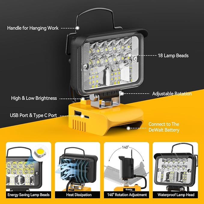 Ecarke Cordless Handheld Flashlight - Image 5