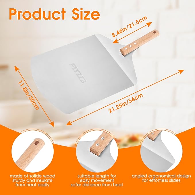 12 inch Pizza Peel for Large Oven, Pizza Spatula - Image 6