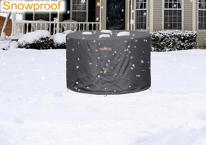 Fire Pit Cover 600D Heavy Duty Waterproof Fabric - Image 6