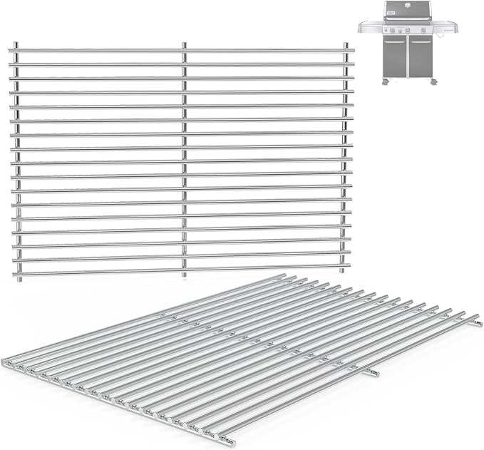 7528 7524 19.5" Grill Grates for Weber Genesis 300 Series Genesis E310 E320 by BBQration