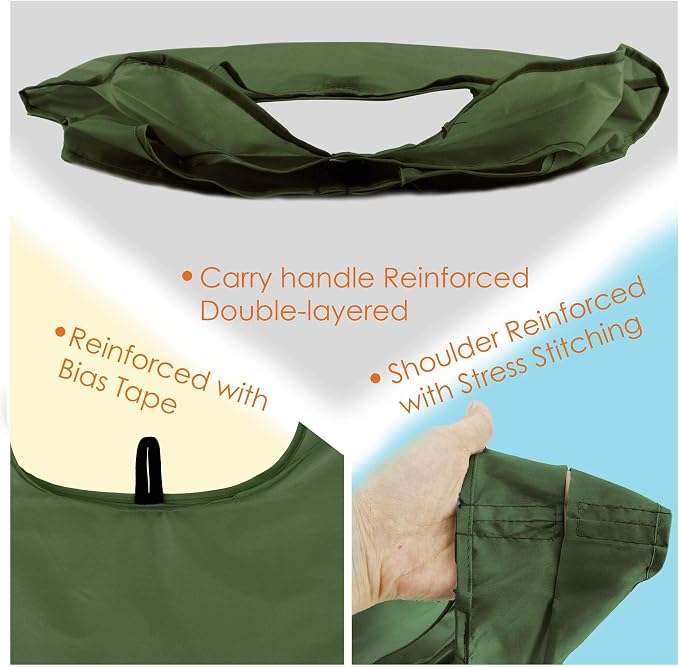 BeeGreen Dark Green Reusable Grocery Bags Bulk 10 Packs, Kitchen Reusable - Image 4