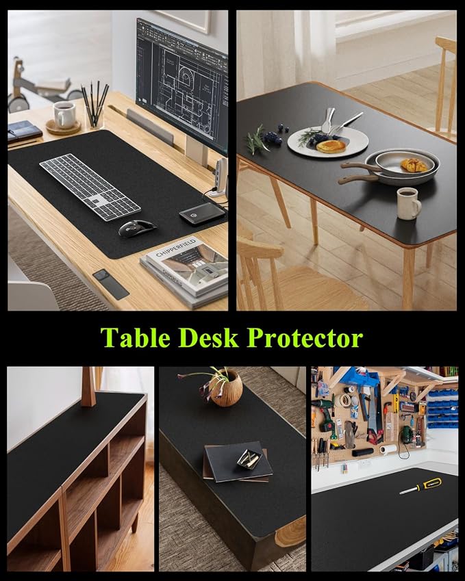 Black Plastic Table Cover Protector, 1.5mm Thick Rectangle Vinyl Table Top - Image 7