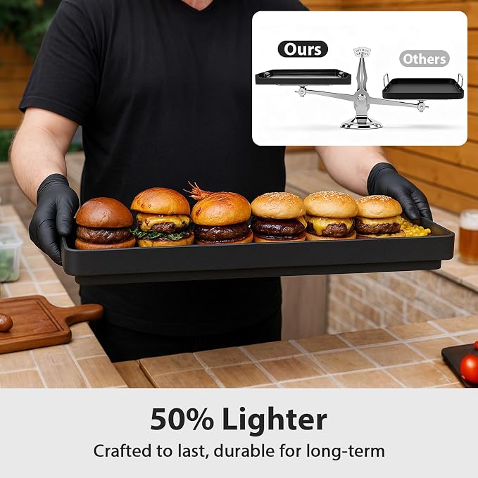 Utheer Nonstick Reversible Aluminum Ceramic Griddle 16.3" x 13", 50% Lighter - Image 8