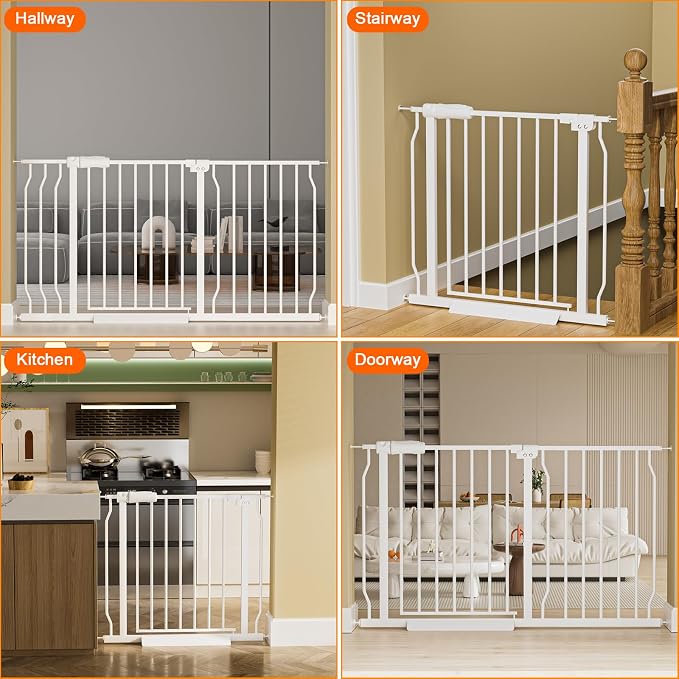 HOOEN Extra Wide Baby Gate for Doorways Stairs 86-105 Inch Wide Pressure - Image 6