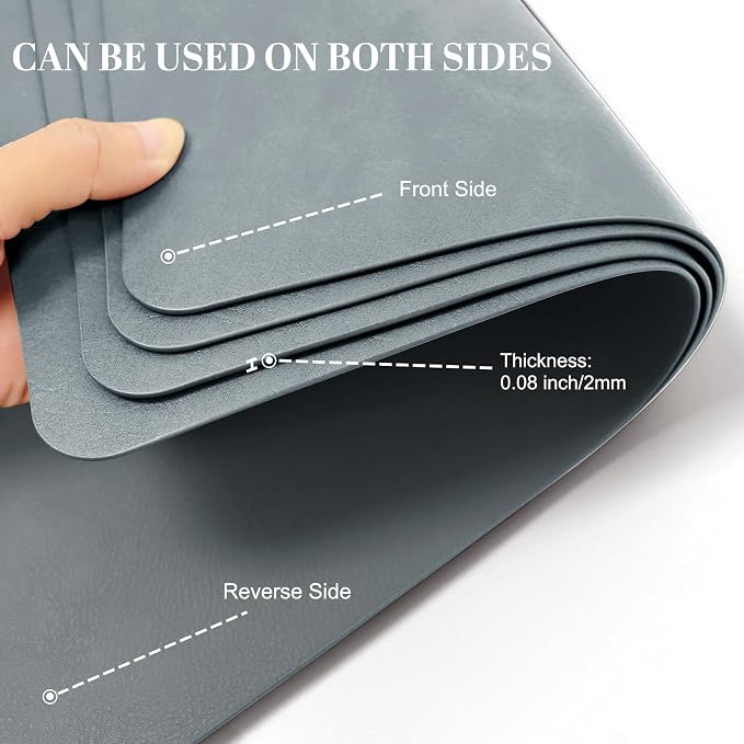 BLESWIN Faux Leather Placemats, PU Dining Table, Waterproof and Oil Resistant - Image 7