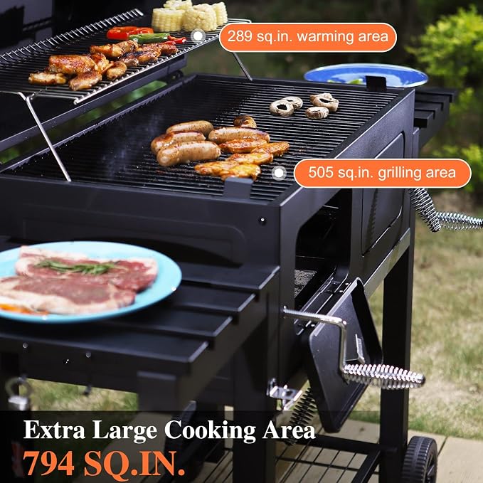 Sophia & William Extra Large Charcoal BBQ Grills - Image 2