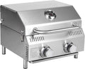 Bestfire Tabletop Gas Grill 2 Burners, 000 BTUs Stainless Steel Portable by GrillsOutdoorCooking