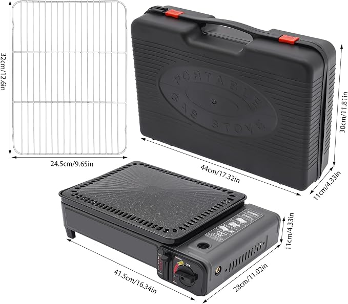 Portable Gas Grill Butane Stove, Portable Camping Grill Gas Stove Portable - Image 2