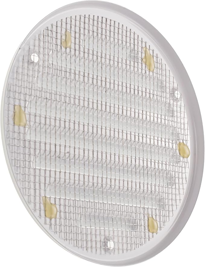 Vent Systems - 4 Inch Pack of 2 White Metal Round Soffit Air Vent Grille Cover - Image 6