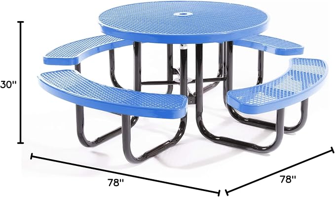 COATEDOUTDOORFURNITURE Heavy-Duty Portable Outdoor Picnic Table - Image 2