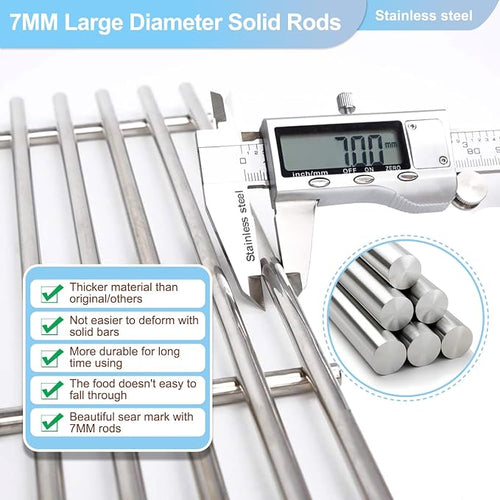 17 3/4” Stainless Steel Heat Plate and 19.25" Cooking Grids - Image 2