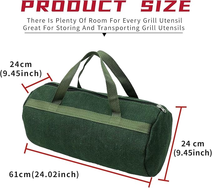Grill Accessory Storage Bag, Double Zipper Grill Tool Storage Bag, BBQ Tool - Image 2