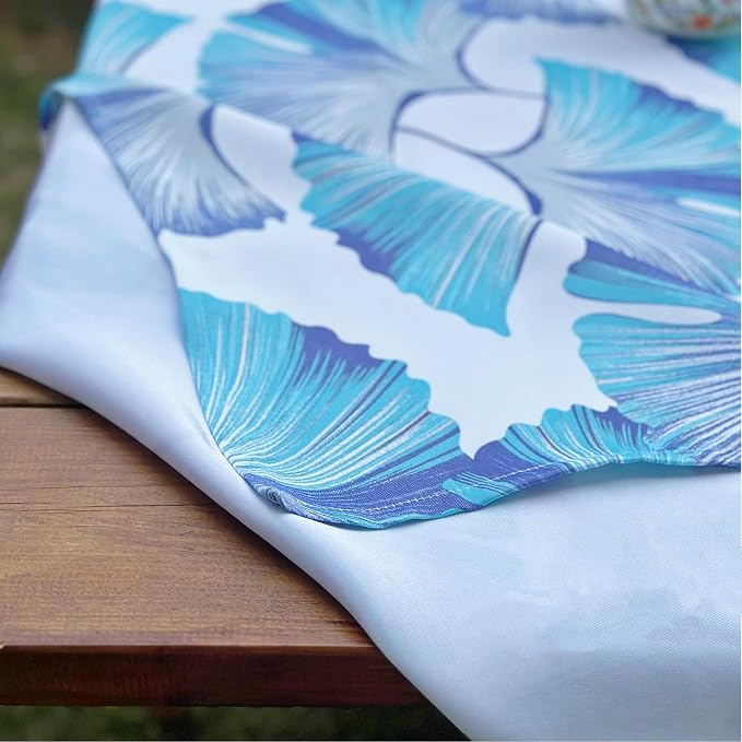 Outdoor Rectangle Tablecloth 60 x 84 Inch, Waterproof Table Cloth, Ginkgo Leaf - Image 5