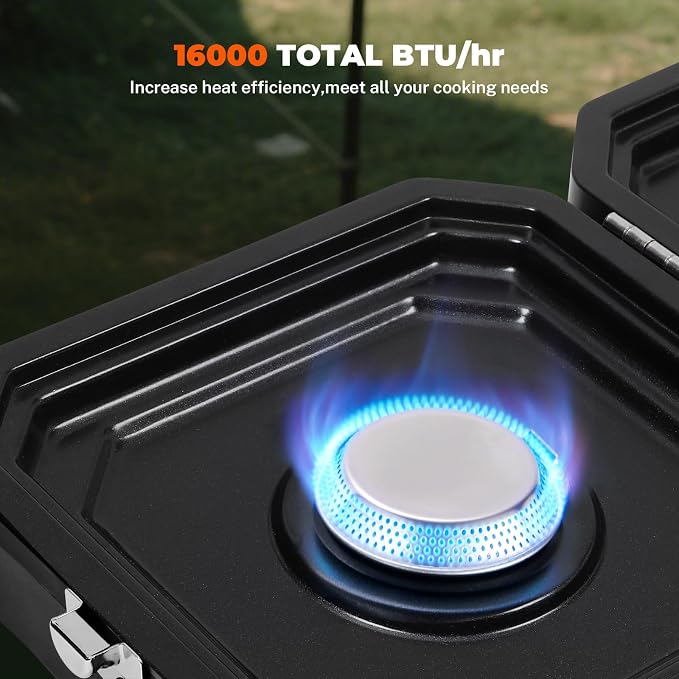 2 Burner Propane Camping Stove - Image 2