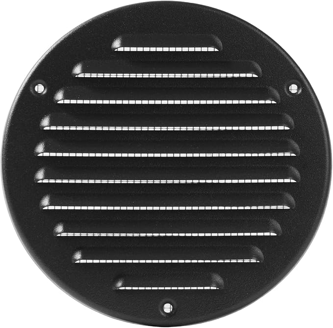 Vent Systems 5 Inch Black Metal Soffit Vent Cover by VentSystems