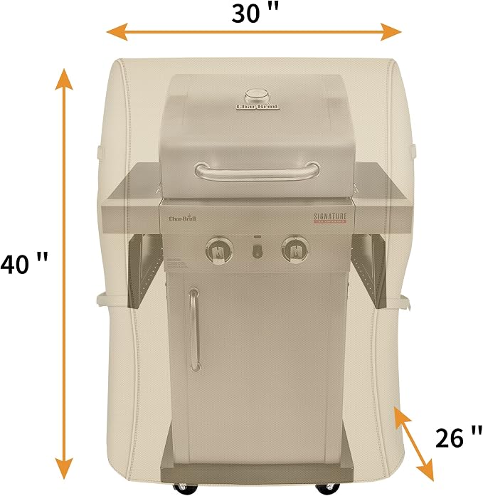 NEXCOVER Grill Cover, 30 Inch Waterproof BBQ Cover, 600D Heavy Duty Gas Grill - Image 2