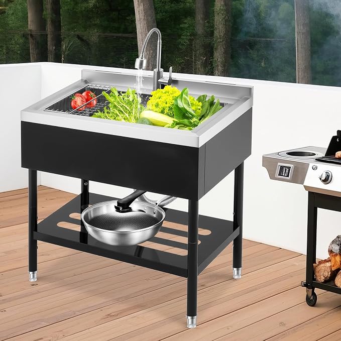 Stainless Steel Utility Sink, Adjustable Leg - Image 7