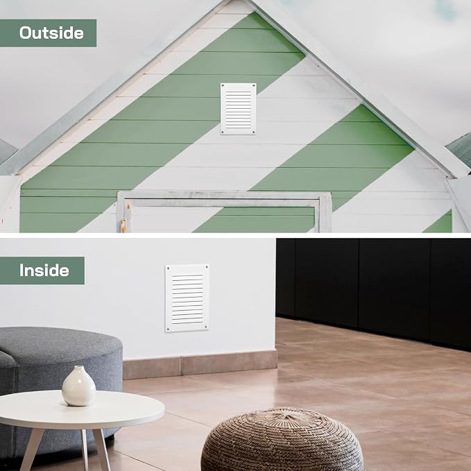 Vent Systems 5 x 7 Inch White Rectangular Soffit Vent Cover - Image 5