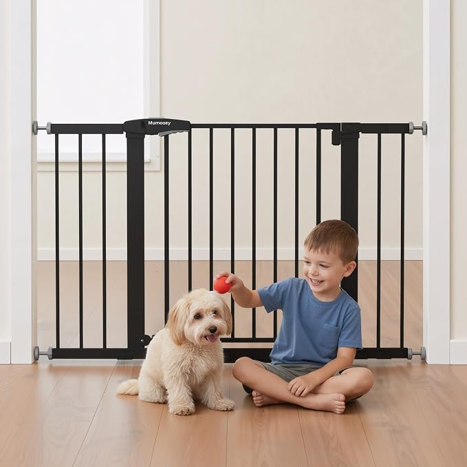 29.7-46" Extra Wide Baby Gate for Stairs, Pressure Mounted Dog Gate Indoor for by Mumeasy-FocusonBabyPetSafetyGate