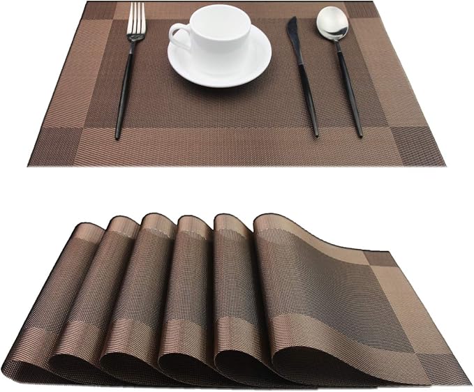PIGCHCY Place Mats Heat-Resistant Non Slip Placemats Easy Wipe Clean Table Mats by PIGCHCY