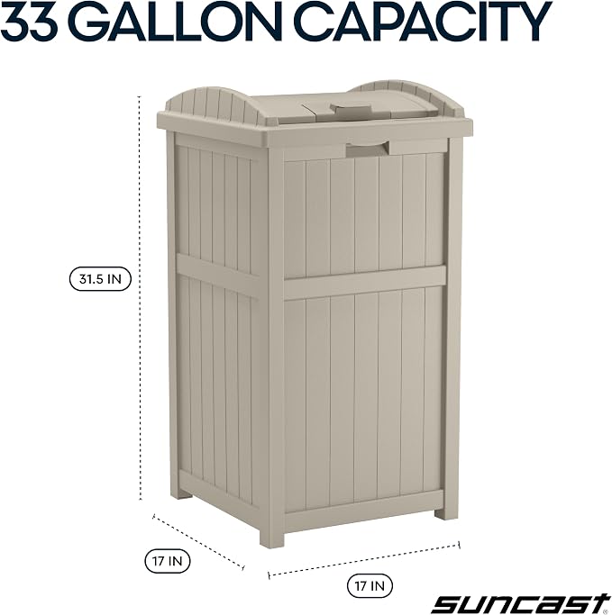 Suncast Hideaway Outdoor Trash Can - Image 3