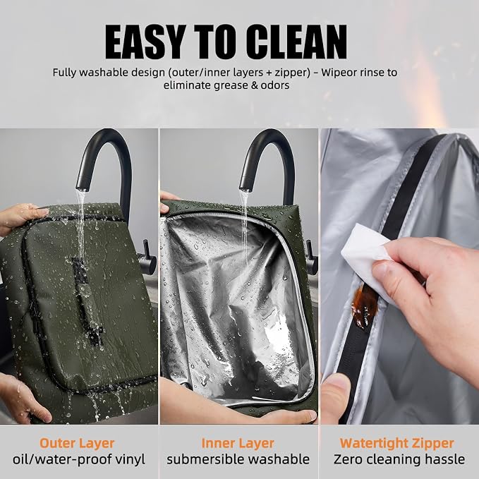 BBQ Blanket for Resting Meat, Leak-Proof Insulated Meat Resting Bag, 270° Top - Image 6