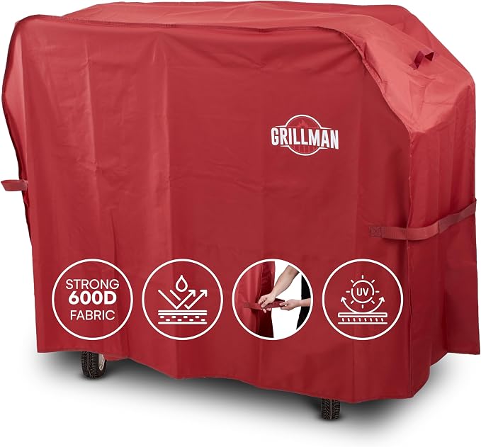 Grill Cover by Grillman, 64 Inch, BBQ Outdoor Grill Covers, Charcoal & Gas by Grillman