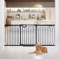 Owlie Baby Gate with Door 66-75 Inch, Extra Wide Stair Gates by owlieextrawidebabygate